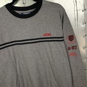 Aeropostale Vintage Y2K Grunge Long Sleeve Shirt Medium Surf Skate 90s Striped